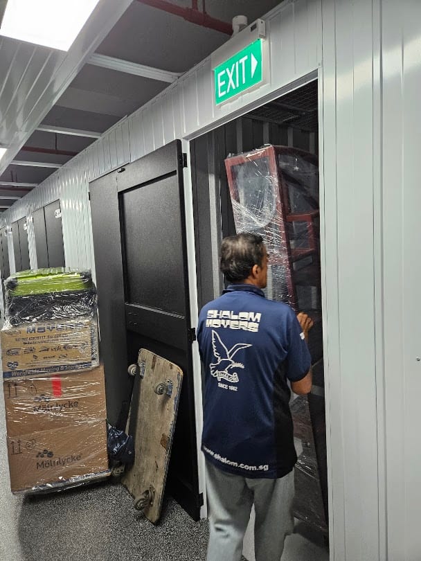 Shalom Movers crew at a storage facility
