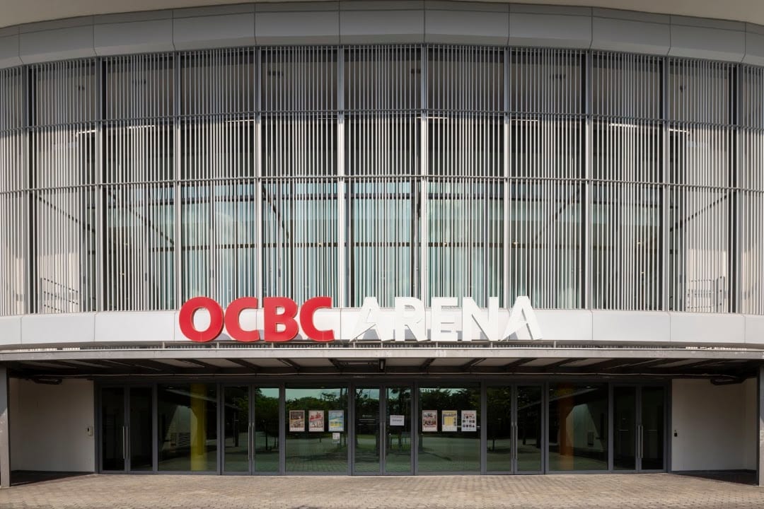The OCBC Arena entrance at 5 Stadium Drive, Kallang