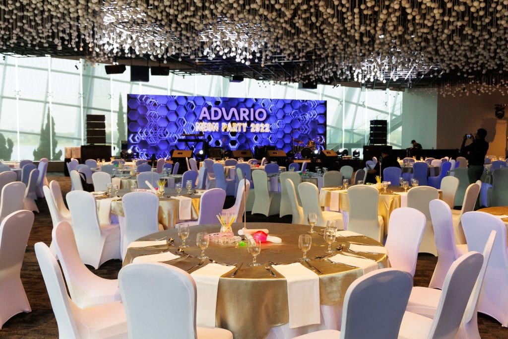A corporate gala dinner staged by an event management company in Singapore