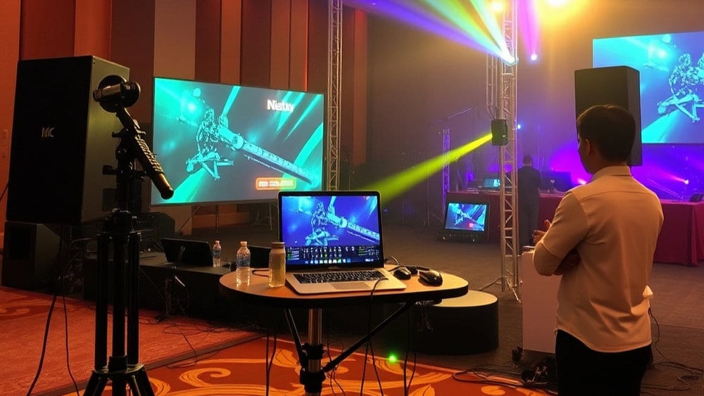 An LED-stage event production setup by Electric Dreamz