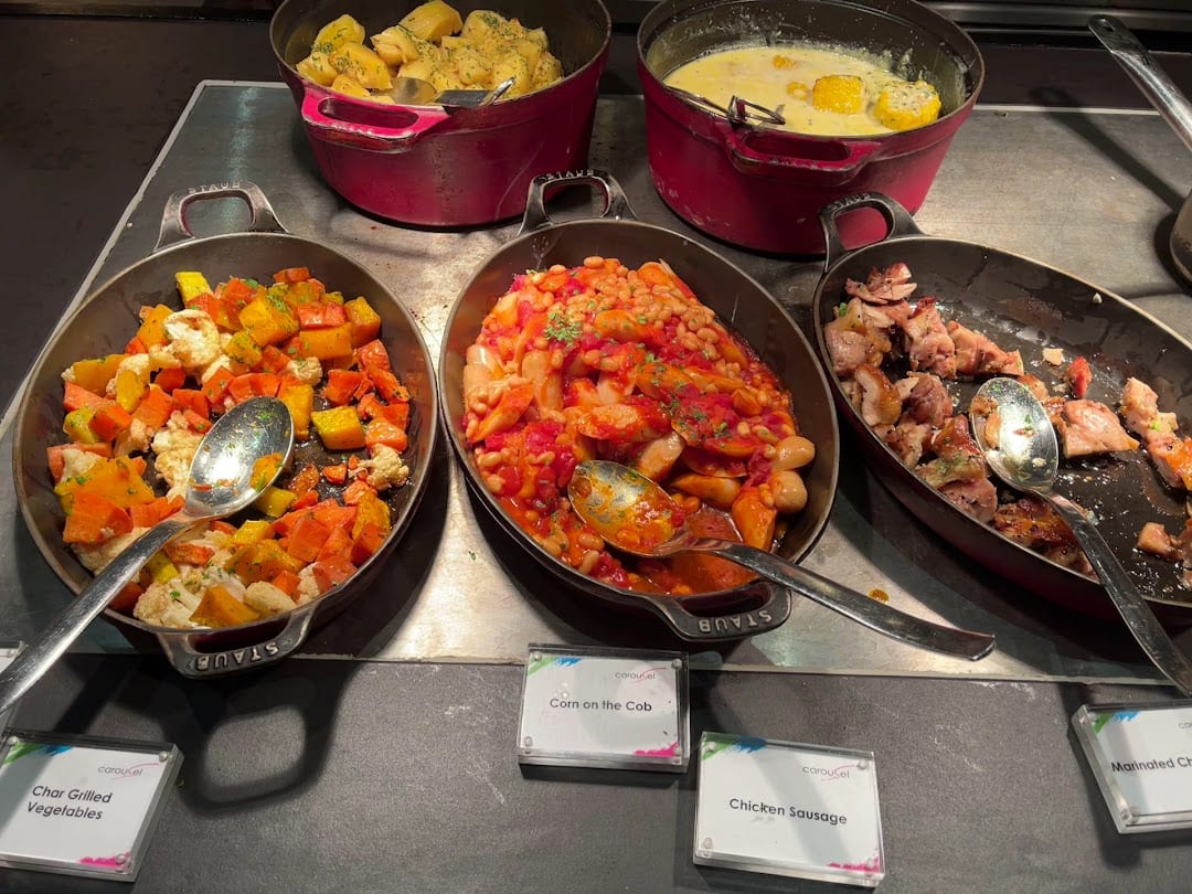 Carousel hot food spread