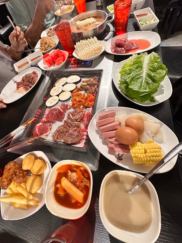 Captain K Korean BBQ spread